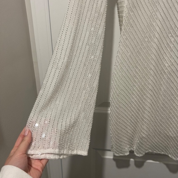 Meshki Sequin Mini Dress - White - Picture 4 of 4